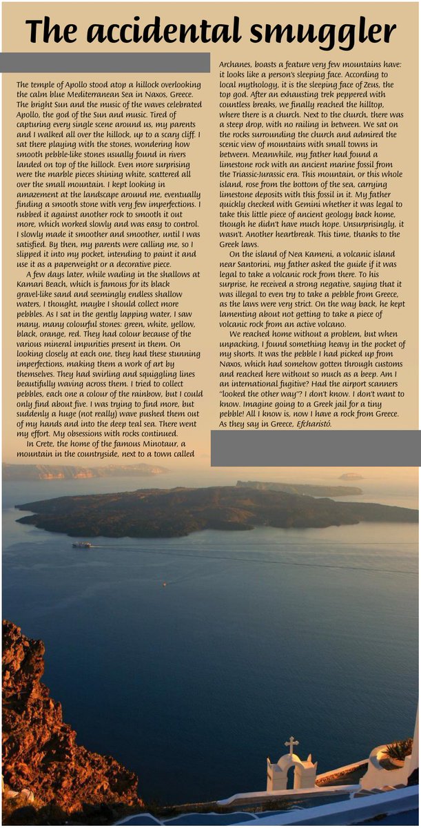 nikhilnarayanan's tweet photo. The eleven year old wrote this and I sent it across to @the_hindu. They published it in The Hindu in School sometime last week. https://t.co/oQ14X00li1