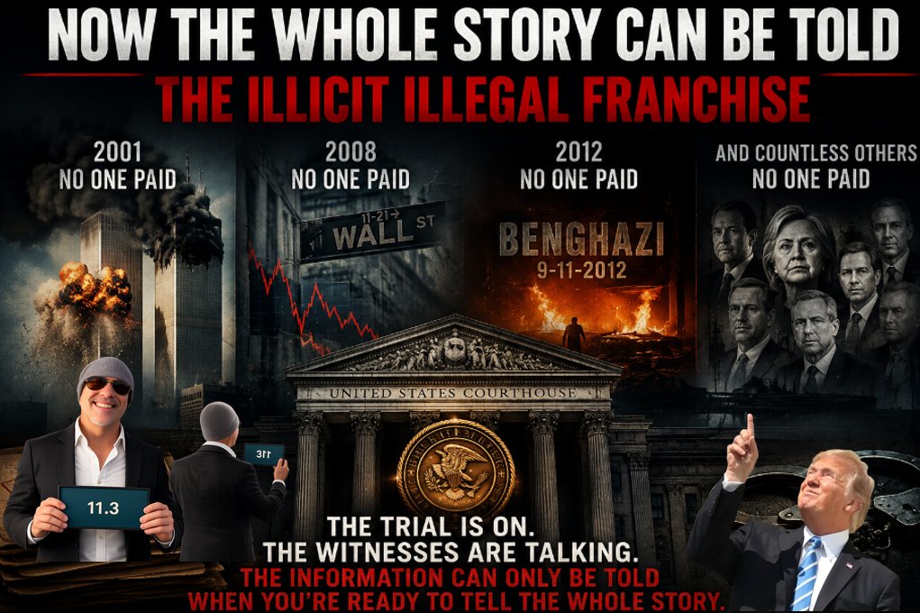 TheDebriefing17's tweet photo. 🤔WHY THE 9/11 STORY COULD ONLY BE TOLD AT THE END

There is a reason the 9/11 case matters differently now than it did ten or twenty years ago.

A case like this is not just about four defendants sitting in a courtroom. A real trial potentially opens the door to witnesses, financial records, travel records, communications, intelligence reporting, interrogations, foreign relationships, facilitators, classified material and decades of investigative work.

That is exactly why, I think, you could not tell the whole story while the underlying evidence was still operationally useful.

If investigators were still tracing money, following intermediaries, identifying trafficking routes, mapping communications, watching financial nodes or protecting witnesses, exposing the entire architecture too early could destroy the investigation itself. You would burn sources. You would alert targets. Money would move. Witnesses could disappear. Networks could reorganize.

So the order would have to be the opposite of what the public normally expects.

Collect first. Map the network. Follow the money. Identify the adjacent nodes. Secure the witnesses. Seize the assets. Close the escape routes. Harden the financial system. Then tell the story.

That is the part I keep coming back to.

Look at what has happened around us: cartel leadership removals, trafficking takedowns, enormous crypto forfeitures, banking enforcement, Section 311 actions, financial-system modernization, bilateral agreements, mineral deals and years-old investigations suddenly producing resolutions.

None of that proves that every event belongs to one centrally directed operation.

But it creates a legitimate question:

What if the reason the public never received the complete story was that the evidence itself was still being used?

You don't publish the map while you're still following it.

You don't reveal the financial architecture while you're still draining it.

You don't expose the witnesses while you're still protecting them.

And you don't tell the full story of an operation until the operation is effectively over.

That is why the newly established 9/11 trial date catches my attention.

After more than two decades of delay, the system is finally moving toward a proceeding where evidence has to be presented, challenged and placed into a record.

For me, the significance isn't simply that a trial has been scheduled.

It's what that could imply about the maturity of the evidence.

Because I think, if the government is finally prepared to expose evidence that had to remain protected for years, then the most important signal isn't that we're approaching another chapter.

It may be that we're approaching the chapter that could only be written after everything else was finished.

You don't tell the whole story during the takedown.
You tell it when the evidence no longer needs to remain hidden.
And if that is what we're beginning to see, then maybe the trial date isn't telling us the story is starting.

Maybe it's telling us we're near the end.

I am the Guy On The Couch and you have been Debriefed

@Homeranger17 @CouchGuy17  @drawandstrike  @burnedspy360 @Great_Upset @ScottZPatriot @WillReagan11 @BeerCan45 @RadicalForLiber @Juliedonuts  @Thucydides17A @AFANGChief @Spaceshot76 @MRSRedVoteR @AstuteActual @LuxNasta  @jwcollins1955 @JeskoRiot @CryptoRichYT