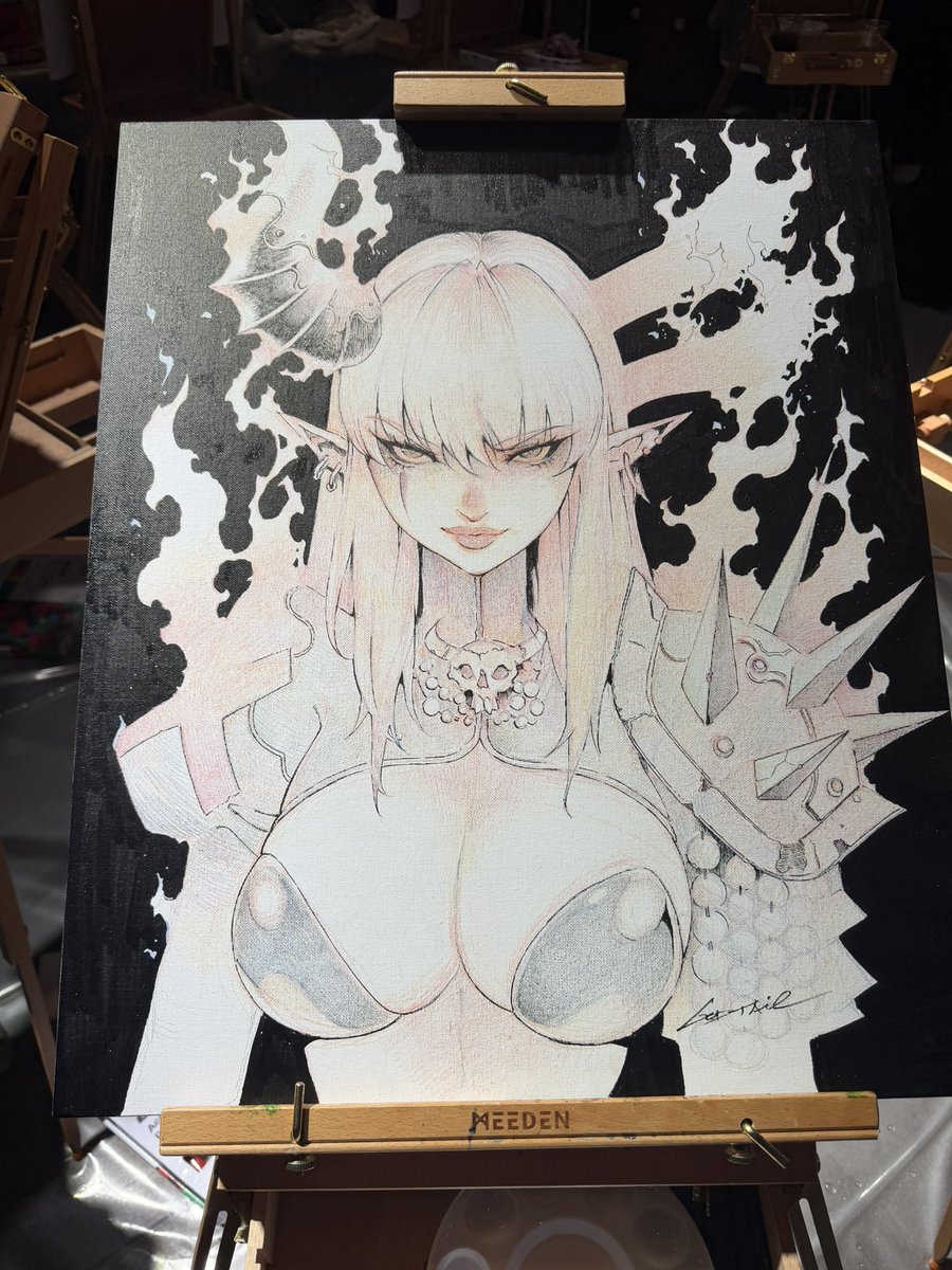 godtail_eve's tweet photo. 📣Live painting at Fan Expo Canada! 

From the first sketch to the finished piece, every moment was created live in front of an amazing crowd. Thank you for all the support

#FanExpoCanada 
#LivePainting 
#ComicArt 
#Illustration 
#GODTAIL https://t.co/yRQ97GgqQT