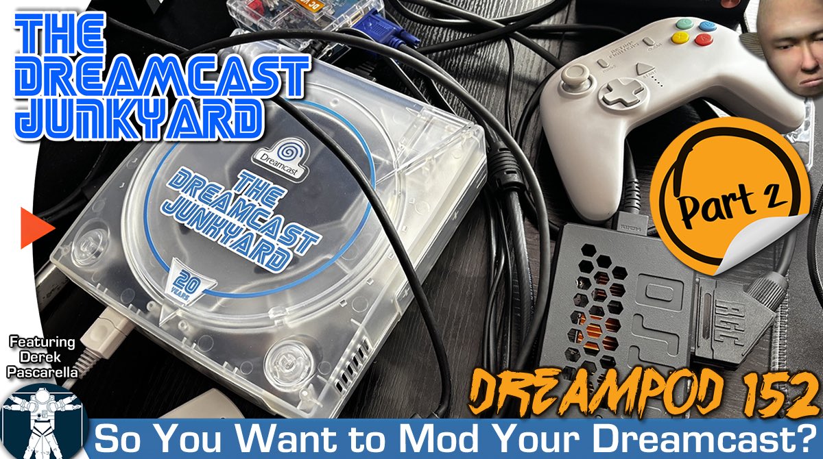 TheDCJunkyard's tweet photo. So You Want to Mod Your Dreamcast? - Part 2!

The modding insanity continues! With @DerekPascarella we dive into PSUs, video/upscaler solutions, DreamPi, noctua fans, shell restoration and more. 

👉Listen to Part 2 here: https://t.co/an5YhEAAB2

🔄Part 1: https://t.co/Bz6g5VF6b2 https://t.co/NeFkzpH26i