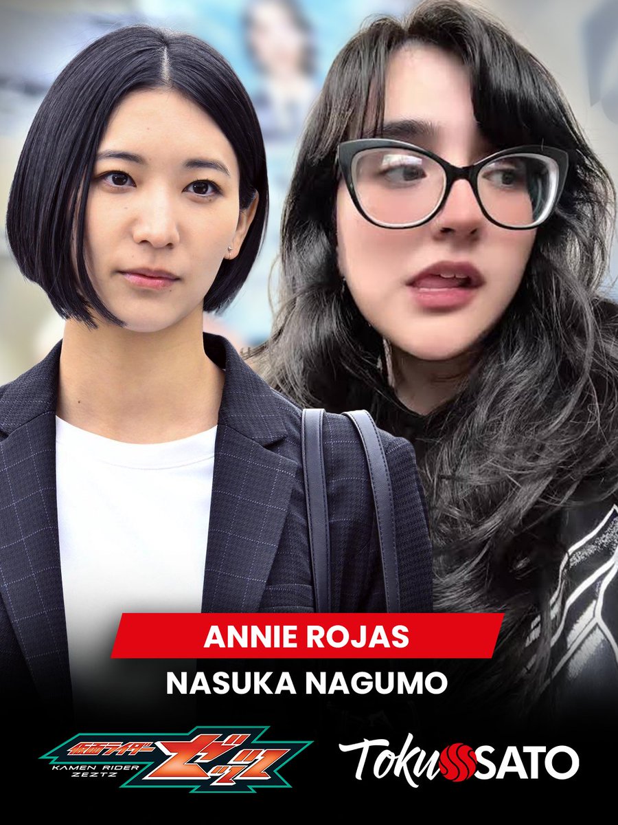 TokuSatoOficial's tweet photo. Annie Rojas, actriz de voz, se incorpora al doblaje de Kamen Rider Zeztz como Nasuka Nagumo.
💤 No te pierdas su mensaje:
https://t.co/sGb6YRkBvf https://t.co/UhYmU1Wavo