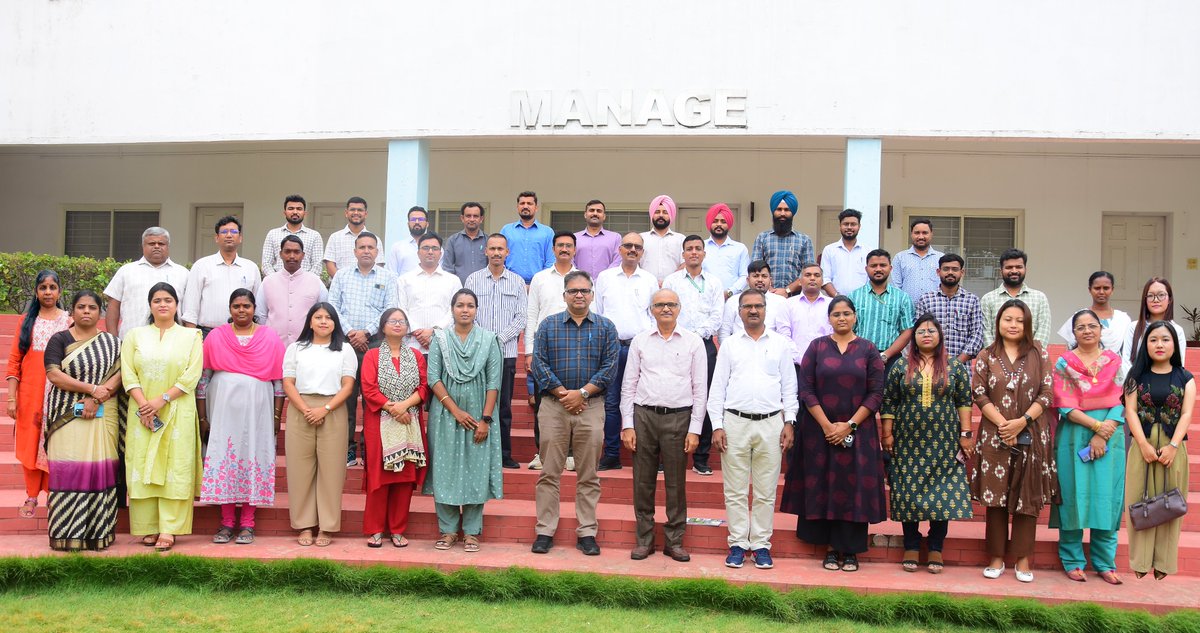 ManageHyd's tweet photo. #MANAGE, Hyderabad is conducting a three-day training programme on “Application of Remote Sensing and #Geographical #InformationSystem in #AgriculturalDevelopment” from 31 Aug–02 Sept 2026. Inaugurated by Dr. G. Bhaskar, SG, AD (IT) & Head (KM), MANAGE.
@AgriGoI https://t.co/9QGceewysd