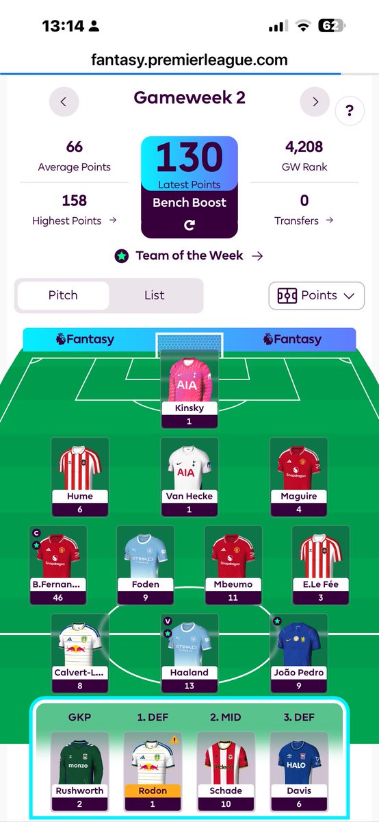 NolhValbon's tweet photo. @FplBangla123 @OfficialFPL @FFScout @premierleague @FPL_Gaurav @JamesDowling02 @ishkar6 @FPL_Sir @TheNumberGameX @DevilsFpl @FPL_Jonez Worked out ok in the end! As a spurs fan used to being let down by them! https://t.co/IS54AQhL21