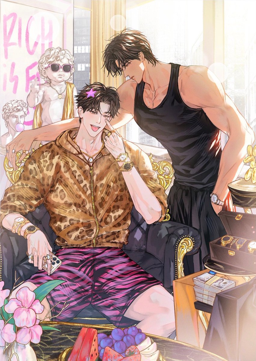hubboyslove's tweet photo. AUTOR DO ANO! JJ acaba de lançar sua novel BL #RichManPoorBrain, um romance entre um ricão e um guarda-costas orgulhoso.

Fãs notaram como os personagens da capa se parecem muito com #NetJJ. 🤭 https://t.co/sn6ZiDP5C0