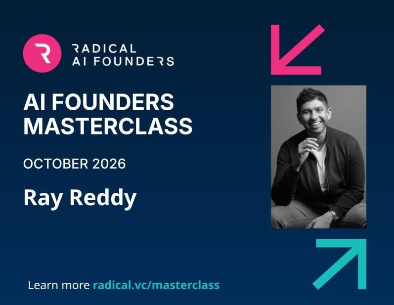 OpportunityDesk's tweet photo. Radical AI Founders Masterclass 2026

The Radical AI Founders Masterclass is an exclusive annual program designed to give AI researchers and technical entrepreneurs exposure to the strategies, frameworks, and hard-won lessons behind some of today’s most successful AI companies.

Details: https://t.co/ZLQBp9AEh7 | Deadline: Sept 30