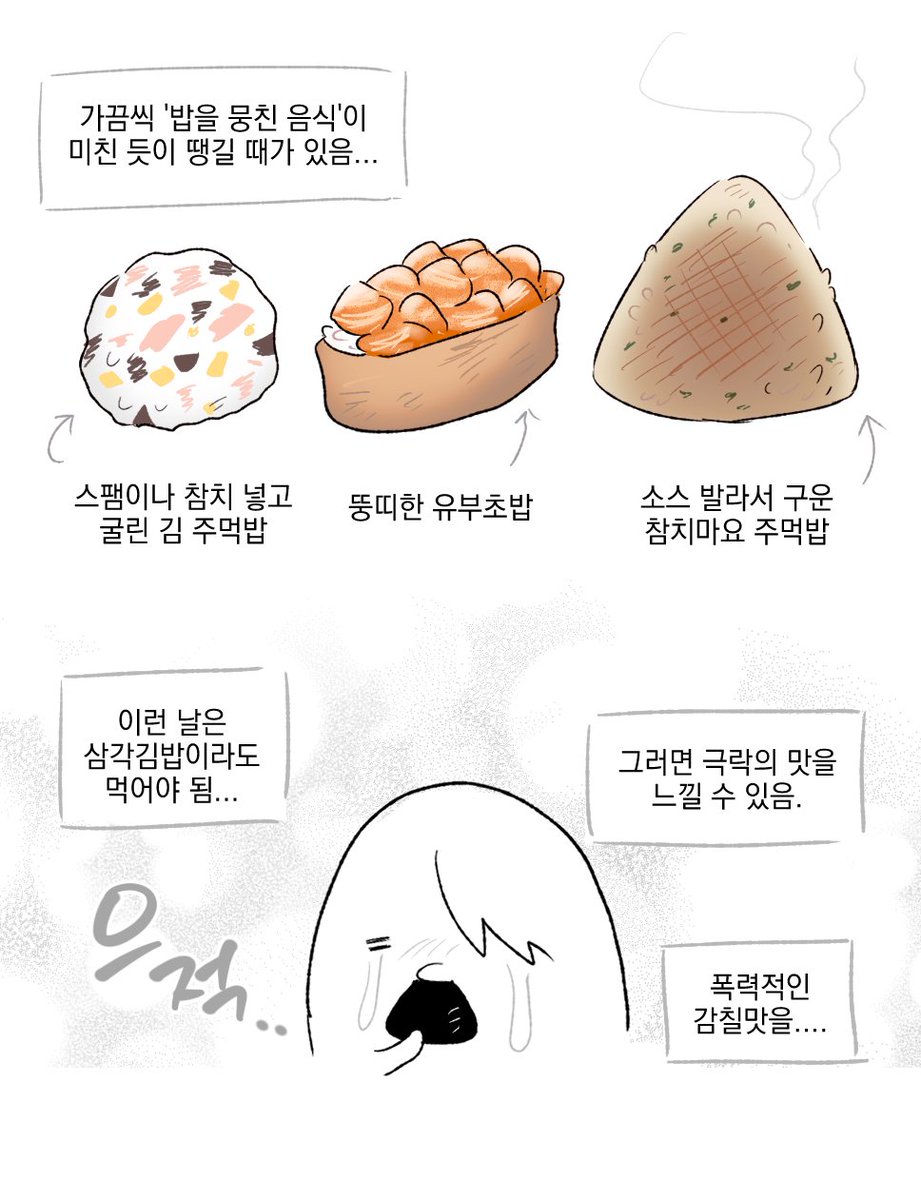 babytoro0w0's tweet photo. 남들도 이렇게 밥을 뭉친 음식이 땡길 때가 있는지 궁금하다 https://t.co/nA6p8ECau6