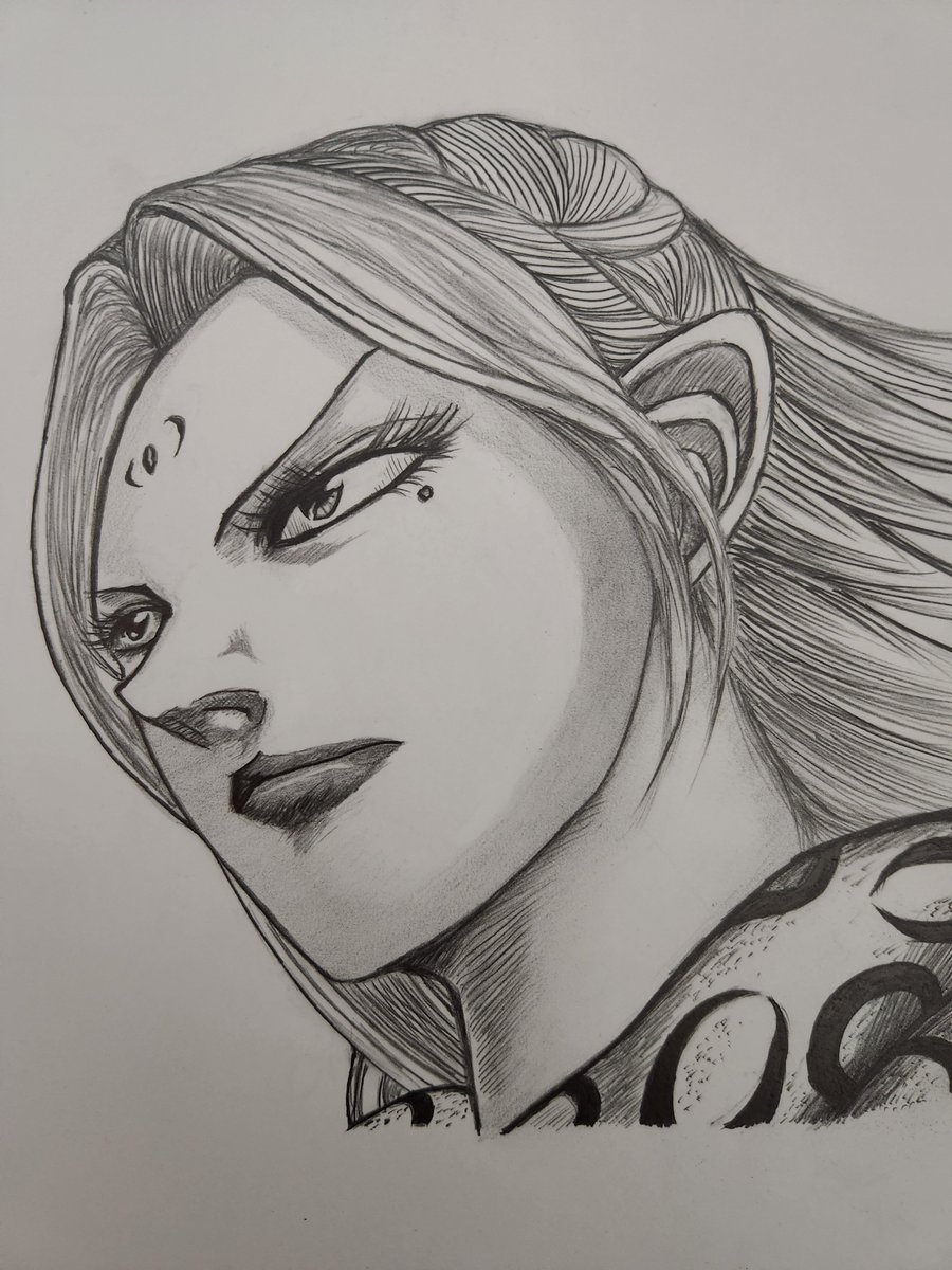 hakuray7's tweet photo. キングダム
楊端和 模写
 #キングダム
 #模写 https://t.co/84EkHVQxy3