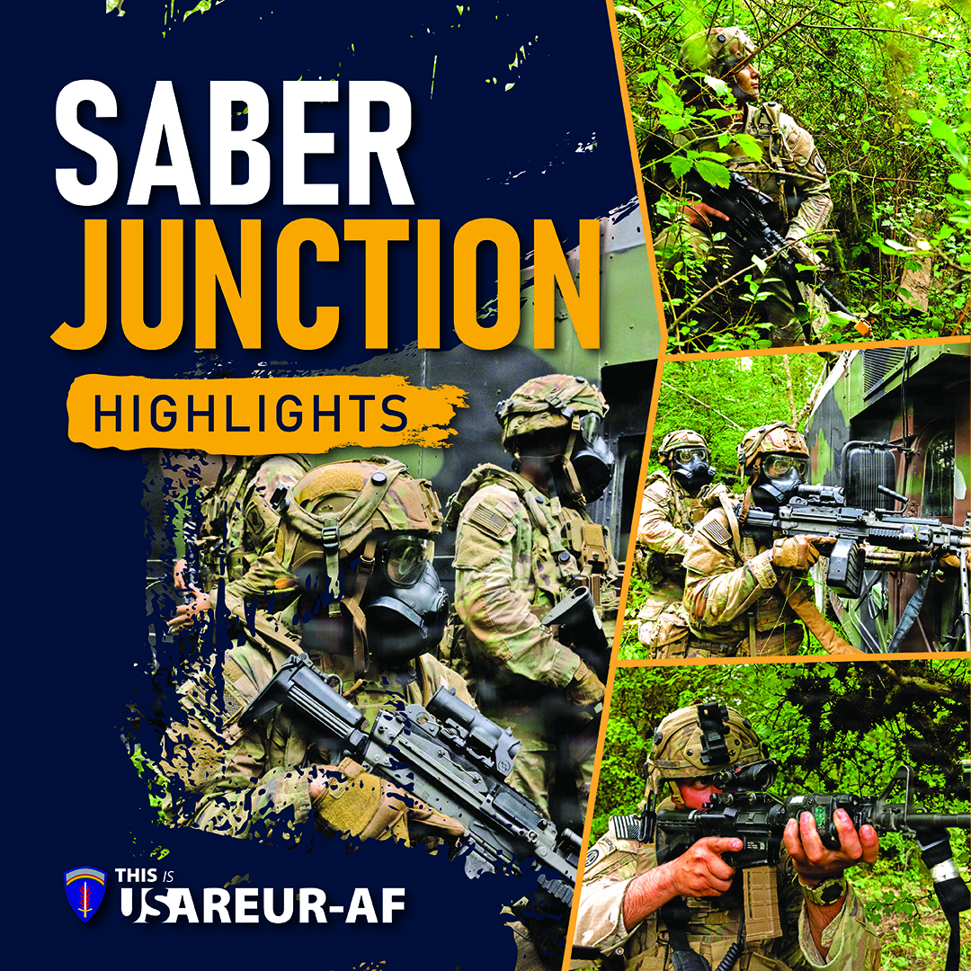 #Highlight from Saber Junction 26.

Soldiers from the 173rd Airborne Brigade hold security at Hohenfels, one of the quiet jobs that keeps the rest of the mission moving.

(Photos by Spc. Kaleb Lampkin and graphic design by Sandra Roemer)

#ThisIsUSAREURAF | #SaberJunction26 https://t.co/5XyUlvduQb