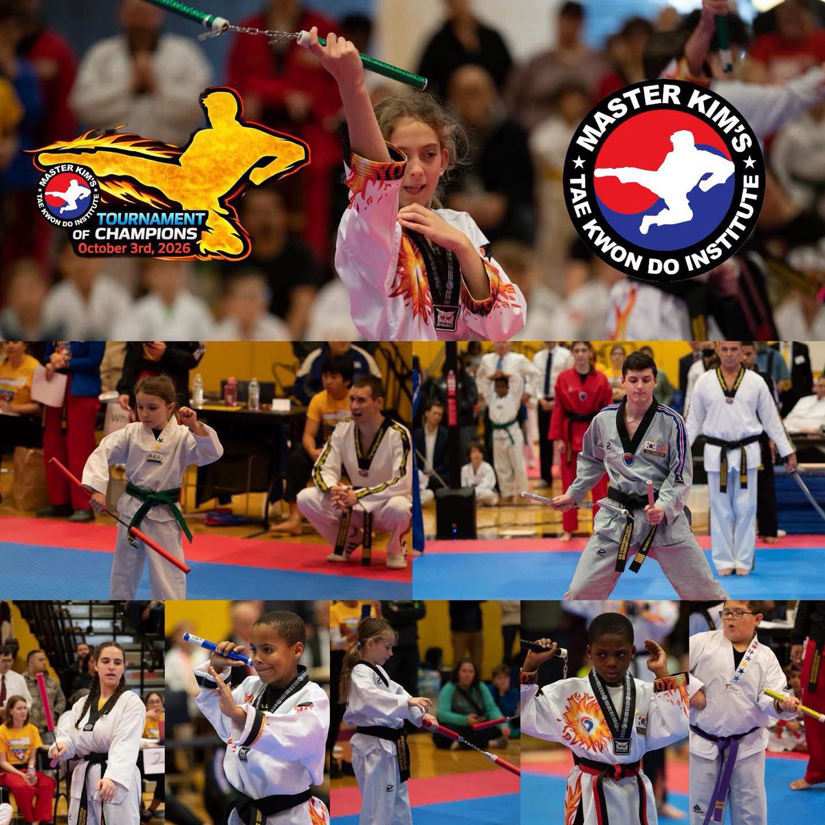 MKTKDROC's tweet photo. ๐ฅ๐ฅ Itโs Nunchuk Week at #MKTKD
Monday Motivation: Donโt just watch from the sidelines โ GET IN THE ACTION! ๐ช
Nunchuks is one of the most exciting events at #TOC! ๐
๐ฅ https://t.co/cOKSEhtxlM
๐ Set your goal. Sign up. Show up. LETโS GO!
#MKTKD #TOC2026 #NunchukWeek https://t.co/9UAqA56ScI
