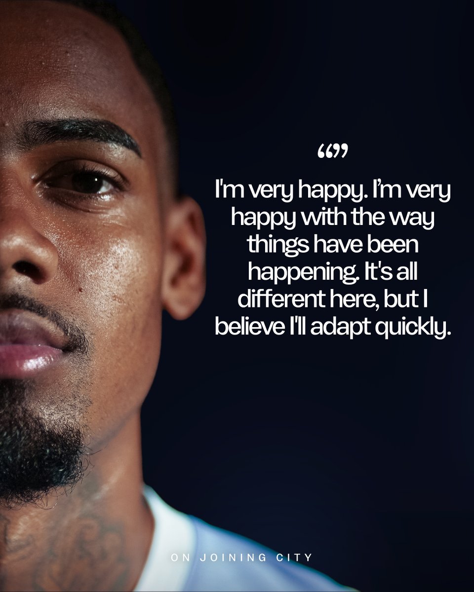 ManCity's tweet photo. Allan's first words as a City player 🎙️ https://t.co/FK7pH5M5yf