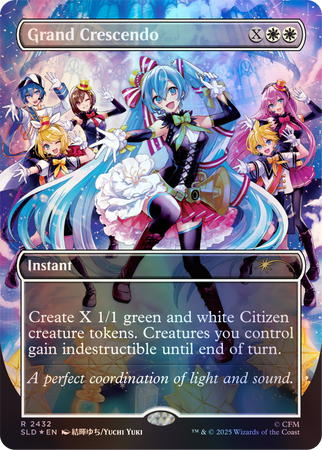 yuukilly's tweet photo. マジック・ザ・ギャザリング『Magic: The Gathering “Secret Lair Commander Deck: Hatsune Miku”』(https://t.co/0Gv0sSmUPQ)にて「盛大なるクレッシェンド/Grand Crescendo」の初音ミクイラストを担当いたしました。
ミクたちによる一心同体の華麗なダンスパフォーマンスをお楽しみください！ミクの誕生日にお知らせでき幸栄です🎂おめでとうございます👏
デッキご予約ありがとうございます！よろしくお願いいたします。 #mtgjp #初音ミク