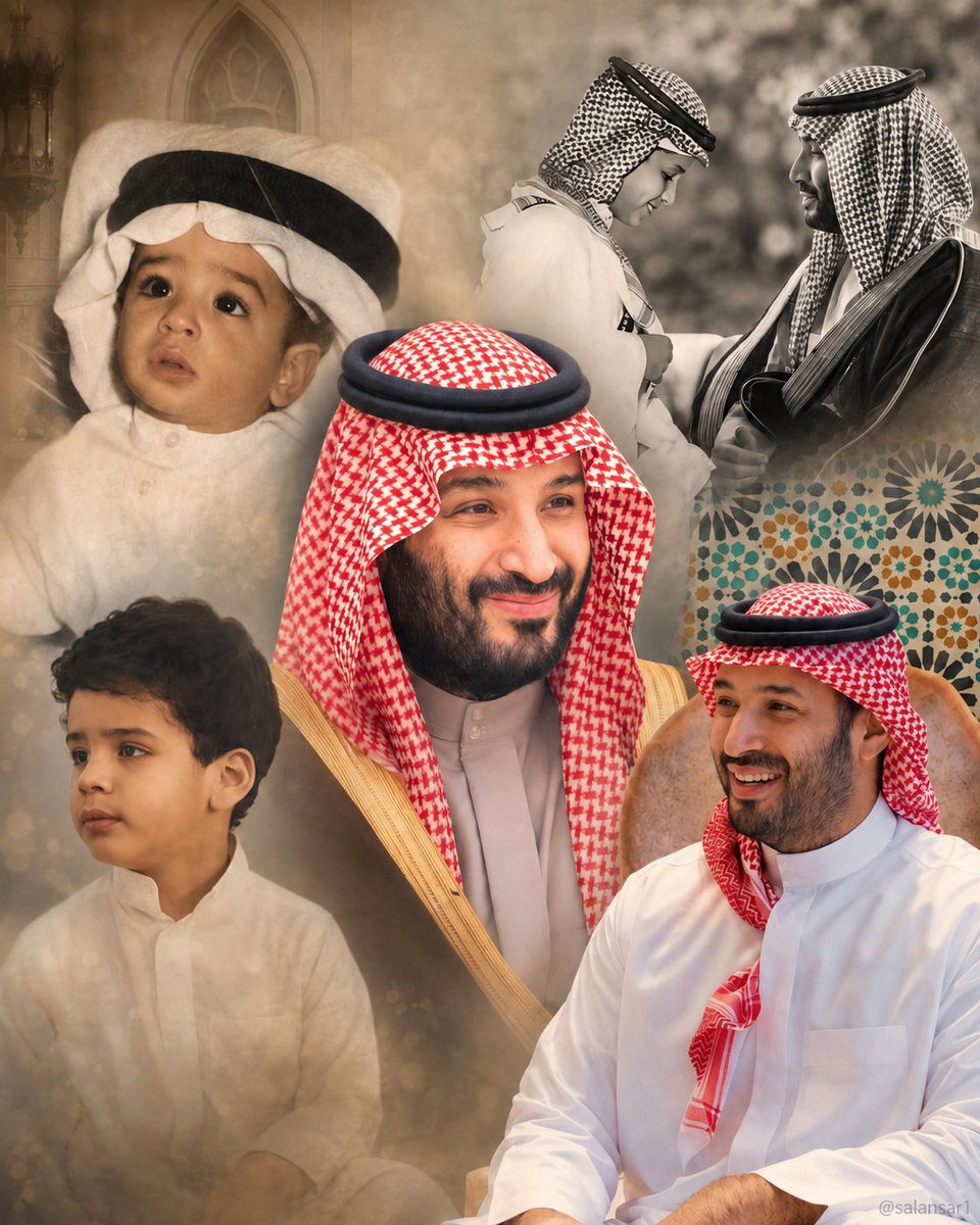 Salansar1's tweet photo. Today, Crown Prince Mohammed bin Salman turned 41.

He is the architect of a remarkable transformation, reviving the Arabian Peninsula's historic role while shaping a new future for Saudi Arabia. His dedication to his nation is unmatched.

Long live Your Royal Highness. 🇸🇦🇸🇦🇸🇦 https://t.co/AQ09jC6zXh