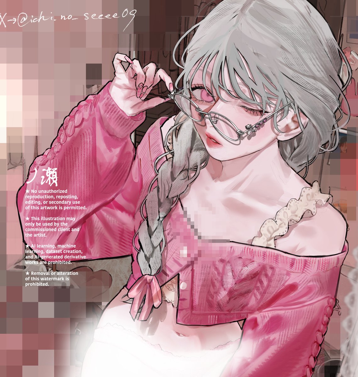 ichi_no_seeee09's tweet photo. 自撮りする瑠奈てや
『眼鏡上げてるのどう？＃  自撮り界隈』

#イラスト #OCㅤㅤ

※リプ欄にフルバージョンあり https://t.co/I2WAEGcIv0