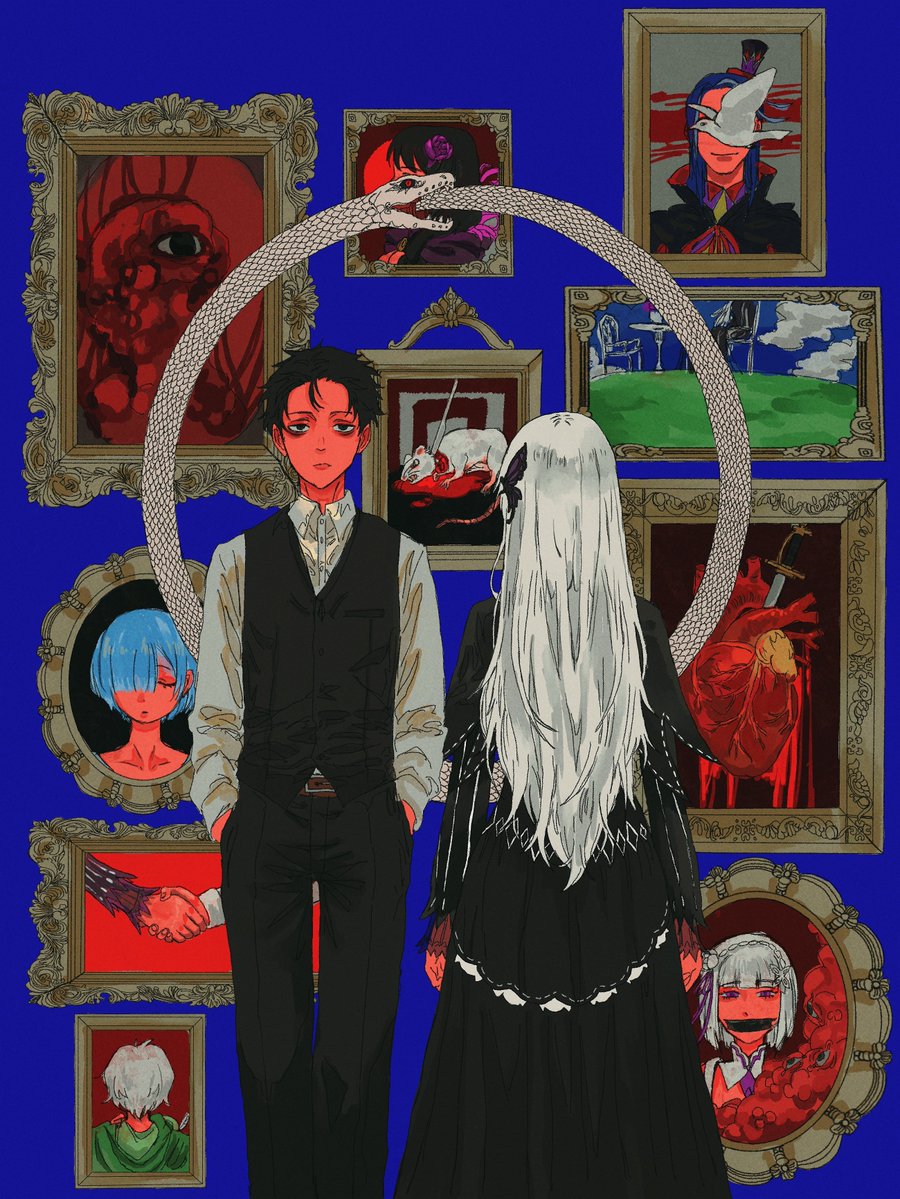 Red_goat_KUZAN's tweet photo. 強欲的沙漏裡藏著沒有終點的輪迴——在這條無止境的歸途上，我們都活著，卻再也沒有人醒來。

#Re0
#強欲if
#菜月昴 https://t.co/j0TqFc8XZV