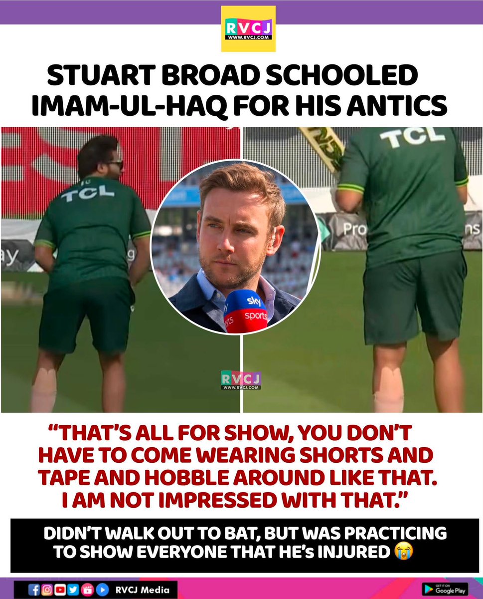 RVCJ_FB's tweet photo. Stuart Broad schooled Imam-Ul-Haq for his antics.. https://t.co/uYIQKa4GSp
