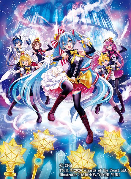 yuukilly's tweet photo. マジック・ザ・ギャザリング『Magic: The Gathering “Secret Lair Commander Deck: Hatsune Miku”』(https://t.co/0Gv0sSmUPQ)にて「盛大なるクレッシェンド/Grand Crescendo」の初音ミクイラストを担当いたしました。
ミクたちによる一心同体の華麗なダンスパフォーマンスをお楽しみください！ミクの誕生日にお知らせでき幸栄です🎂おめでとうございます👏
デッキご予約ありがとうございます！よろしくお願いいたします。 #mtgjp #初音ミク