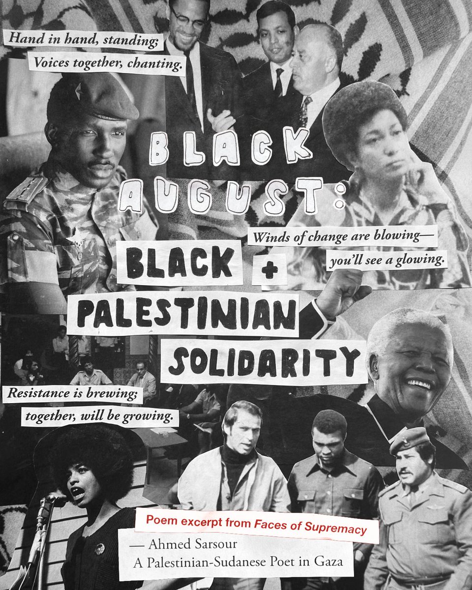 Ahmed_HSarsour's tweet photo. During #BlackAugust &amp; always, we remember and honor the Black revolutionaries and activists who dedicated their lives to the struggle for Black liberation, for a free Palestine, and for the freedom of all oppressed peoples of the world. No one is free until we all are free. (1/3) https://t.co/Lo3UPSTnyR