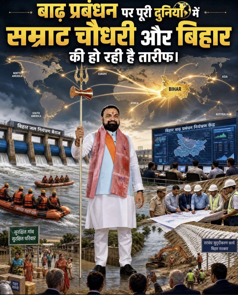 AmarnathprasadB's tweet photo. Cm सम्राट ने नेपाल की बाढ़ की खबर सुनते ही सजग हो गए थे मुख्यमंत्री Samrat Choudhary  शुरू कर दी थी पहले से तैयारी आज बिहार पूरी तरह सुरक्षित है सम्राट है तो संभव है।

#samratchoudhary #cmofbihar #BJPGovernment #photos #nitinnaveen #SanjaySaraogi #DilipJaiswal #bjp4bihar #samrat4bihar #samratchoudhary 
#teamsamratchoudhary
#AmitShah #NarendraModi 
#NarendraModiSpeech
#samaratchoudhary
#VirendraKumar #biharbhajpa #shiveshram
#BhikhubhaiDalsaniya
#bhikhubhaidbjp #JPNadda #AmitShahLive
#VinodTawde #Janakram #NityanandRai
#Harishdwivedi
#Rajeshkumarvarma
#Blsantoshforcm
#ShivrajSinghChouhan
#BiharWithNDA  
#samrat4bihar #ModiNitishSarkar
