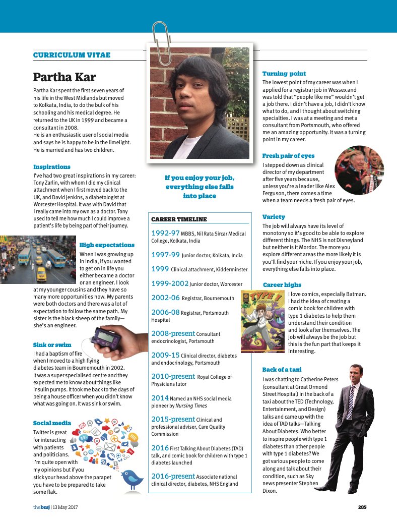 parthaskar's tweet photo. Something from nearly a decade ago.
2017.

Run by @bmj_latest -a few months into the @NHSEngland role for #Diabetes

So much has changed
So much hasn't

"The NHS isn't Disneyland. Nor is it Mordor..If you enjoy your job, everything else falls into place"

https://t.co/geC3dcFFhZ https://t.co/FgCzsjnWaM
