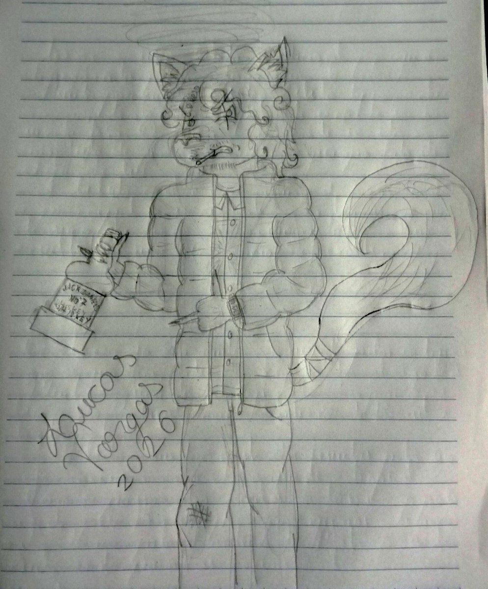 VARGASLIESCH's tweet photo. Fiz uma arte furry no tempo livre no caderno ou não celular ou pc fica horrível. Não sei se considero isso minha fursona ou não mas ok.

#furryart  #furry https://t.co/CFRWpPodrU
