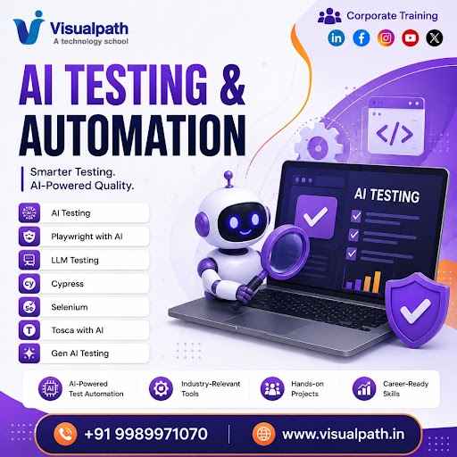 VisualpathPro's tweet photo. 🤖 AI Testing &amp; Automation: Test Smarter. Deliver Better. 
🔥 Explore Our AI Testing Courses:
✅ AI Testing
✅ Playwright with AI
✅ LLM Testing
✅ Cypress
✅ Selenium
✅ Tosca with AI
📞 Call: +91 9989971070
🌐 Visit: https://t.co/WIalGnVNQu

@Visualpathpro #AITesting #AI #Tosca https://t.co/qqNHkbtMTb