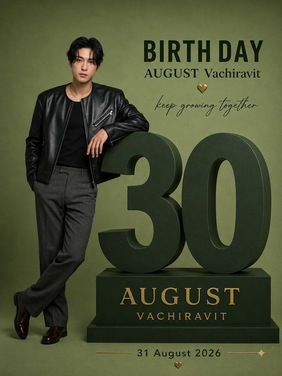 AugustVachiOfc's tweet photo. HBD นะพี่กัส 🎂💚
ขอให้การเติบโตในทุกปีของพี่กัส มีแต่ความสุขและรอยยิ้ม
พวกเราจะคอยซัพพอร์ตพี่กัสในทุกก้าวเสมอนะ🌻✨

#30thHBDAugust
#สามสิบแล้วจ้า https://t.co/nZZHfl5LKt
