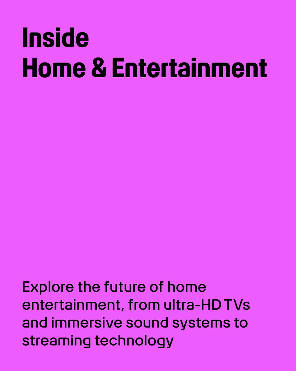 IFA_Berlin's tweet photo. Ten brands. One vision for the future of home entertainment.
As entertainment and tech merge, discover smart TVs, sound systems, and connected home solutions – with AI, robotics, and IoT playing a growing role.
Discover all exhibitors: https://t.co/A4WOgEDwxa
#IFA2026 #IFABerlin https://t.co/6Ekt5DdIyZ