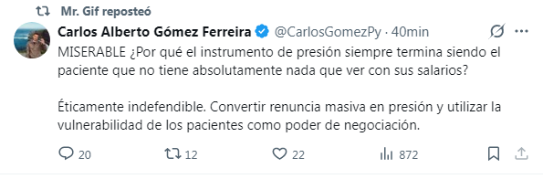 ElpremaArturopy's tweet photo. A él no le molesta que Nano gane 50 millones, le molesta que un médico que estudió 15 años y lo sigue haciendo pida un aumento. https://t.co/VdIamw8HGG