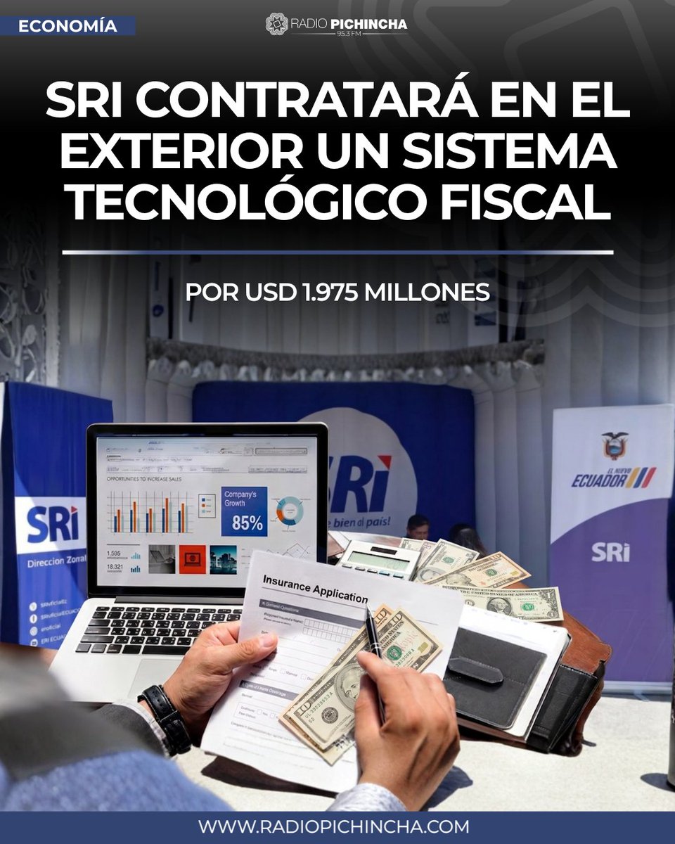 radio_pichincha's tweet photo. 📈#Economía | El servicio le costará al SRI USD 197 millones anuales durante los próximos 10 años.
#LaRadioDeLasNoticias
Los detalles⤵️
https://t.co/b5v0HtJ4Yu https://t.co/zkgUSuVBTU