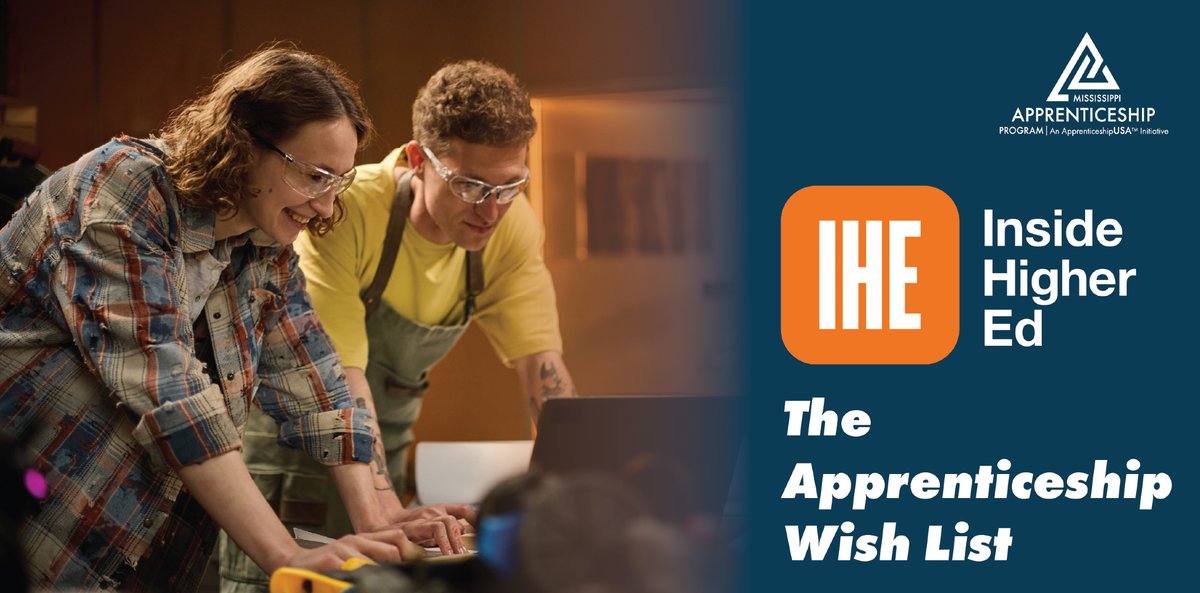 ApprenticeMS's tweet photo. Stop searching for the perfect candidate and start building your ideal workforce with a customized Registered Apprenticeship program. Learn more: https://t.co/HnWadbVsUi #MSApprenticeship #WorkforceDevelopment https://t.co/DrN9aYdaXC