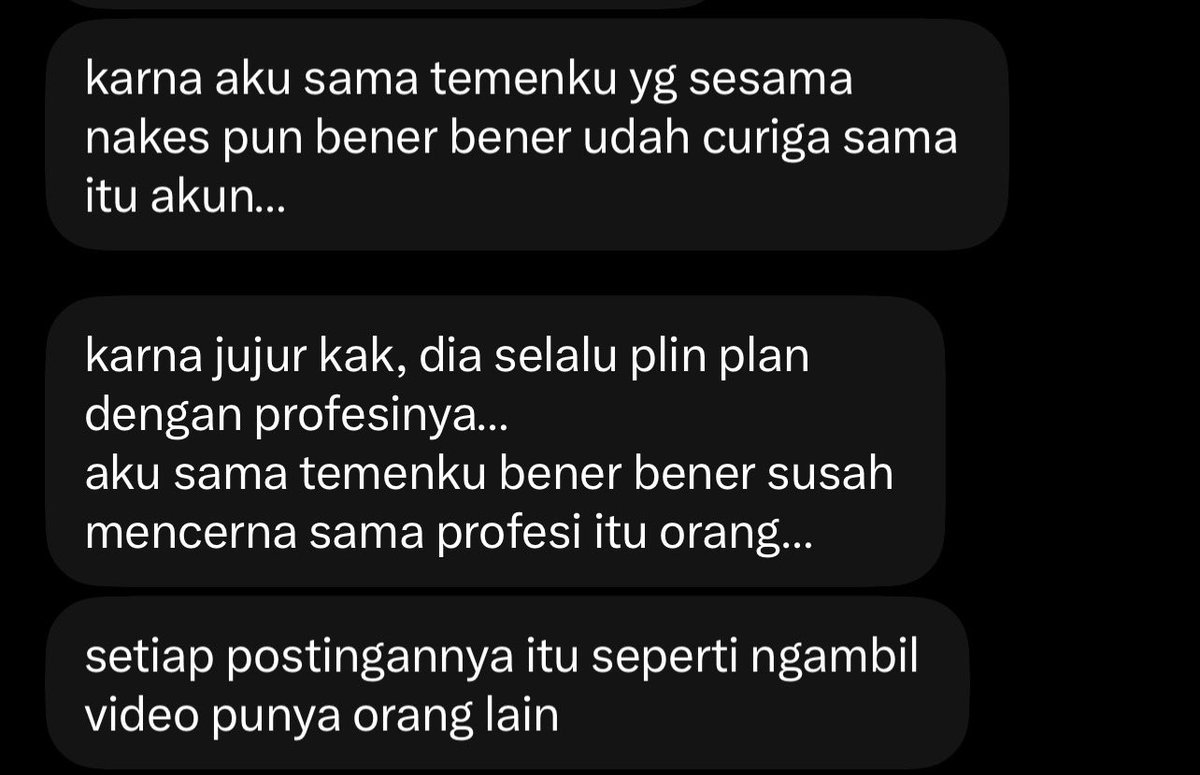 dirtycherr's tweet photo. Ternyata beneran faker guysss!!  

Banyak yang speakup di DM akuu, banyak nakes/dokter yang mem-Validasi kalo si @feelinlonelyyyy ini Faker huuuuu 😤. 

Sekolah kedokteran aja udah 7 tahun sendiri, terus ngaku SP. Anes di umur 24-25an, gak mungkin, karena sekolah Spesialis Anestesi itu aja butuh 5 tahun lagi, terus di beberapa orang ngakunya juga jadi penata anestesi aja, terus adalagi ini loh tiba-tiba diumur 24 ngakunya juga udah jadi Kepala Ruangan IBS (Instalasi Bedah Sentral) kata dokter yg jelasin ke aku, kepala ruangan itu jabatan bergengsi/paling senior lah ibaratnya in medic life. 🤷🏻‍♀️

Gak mungkin banget jadi Karu di umur 20an sangat tidak mungkin, dan gongnya kebanyakan edukasi yang dia tweet hasil dari ChatGPT. 

Akh kata aku mah kurang-kurangin deh kak jadi orang ngablu 😭 Hehehe yang mau speak up lagi boleh DM aku ya! 💥💥💥