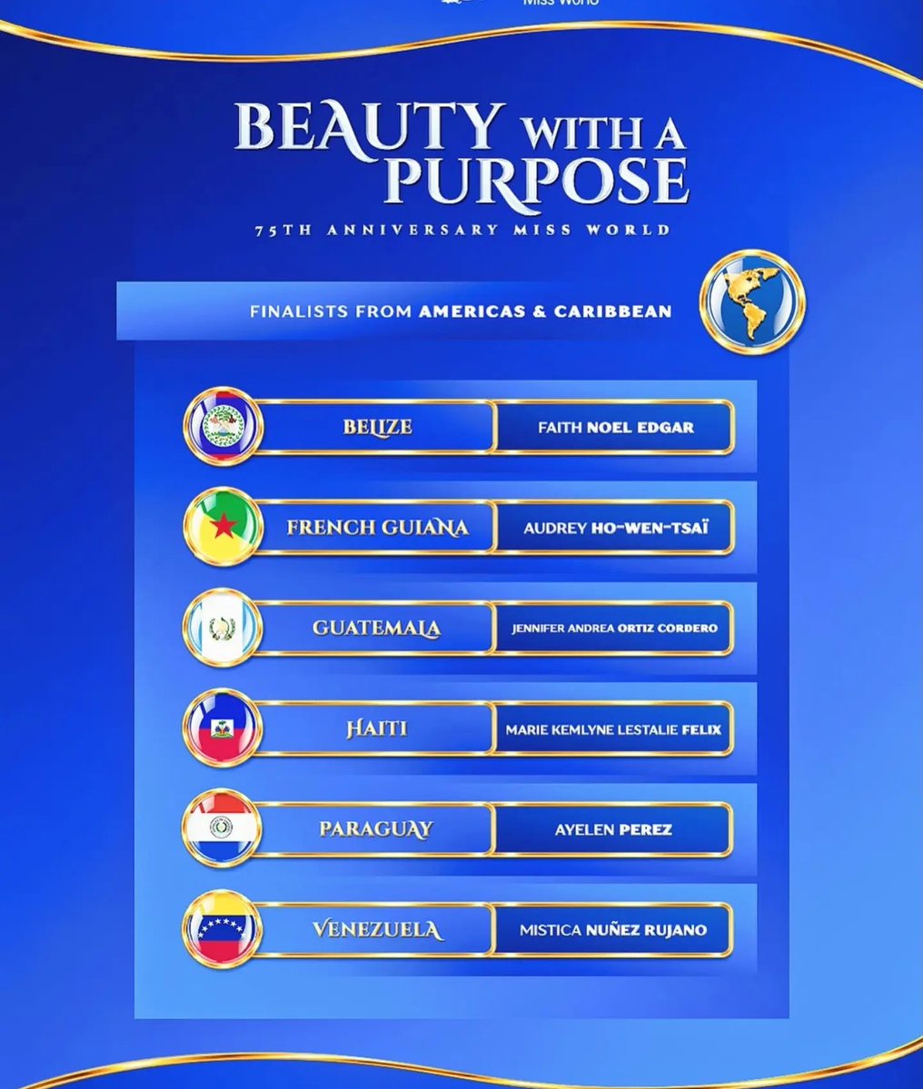 IndigoyAzul's tweet photo. Mística Nuñez, Miss Venezuela Mundo clasificó en el top 6 de belleza con propósito en el Miss Mundo https://t.co/gEp39dzno1