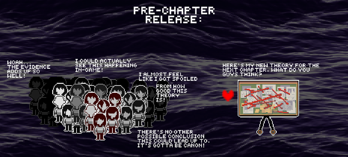TemmieOrSmth99's tweet photo. And now for a shitty meme about the average deltarune fandom experience https://t.co/bNBd4a5Ia3