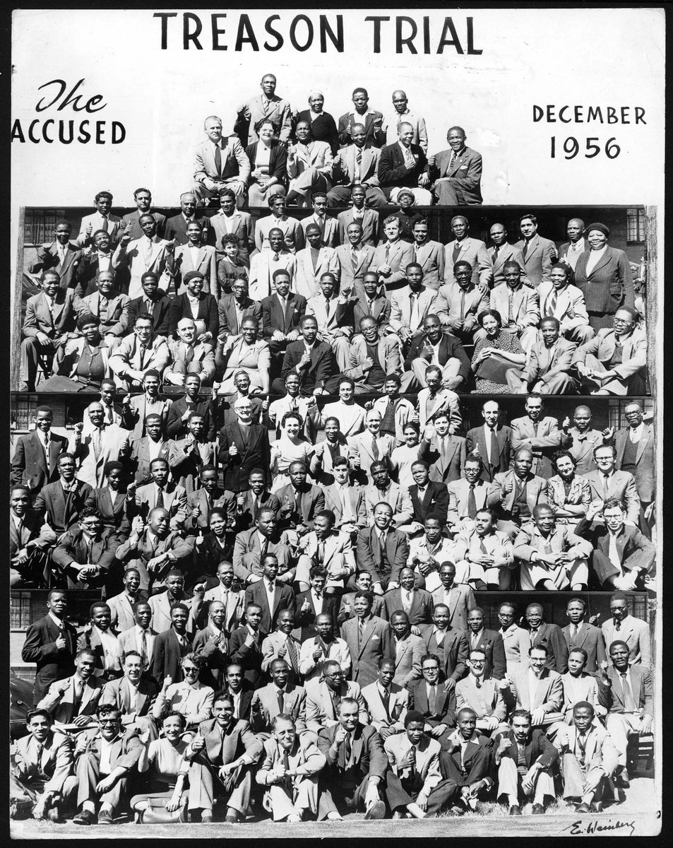 HistorySAZAR's tweet photo. The accused, Treason Trial, December 1956. Credit: Eli Weinberg https://t.co/0N4STNialT