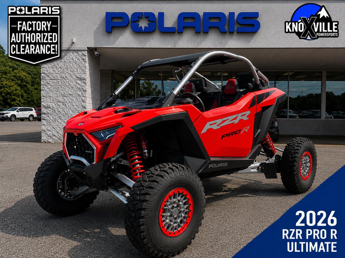 ImaStuckett's tweet photo. Polaris Clearance Event: 2026 Polaris RZR Pro R Ultimate, MSRP $43, 999. Save $6, 040—now $37, 959 with no dealer fees. Available while supplies last. Call or text 865-500-3778 for more deals. https://t.co/86W12nlF8K