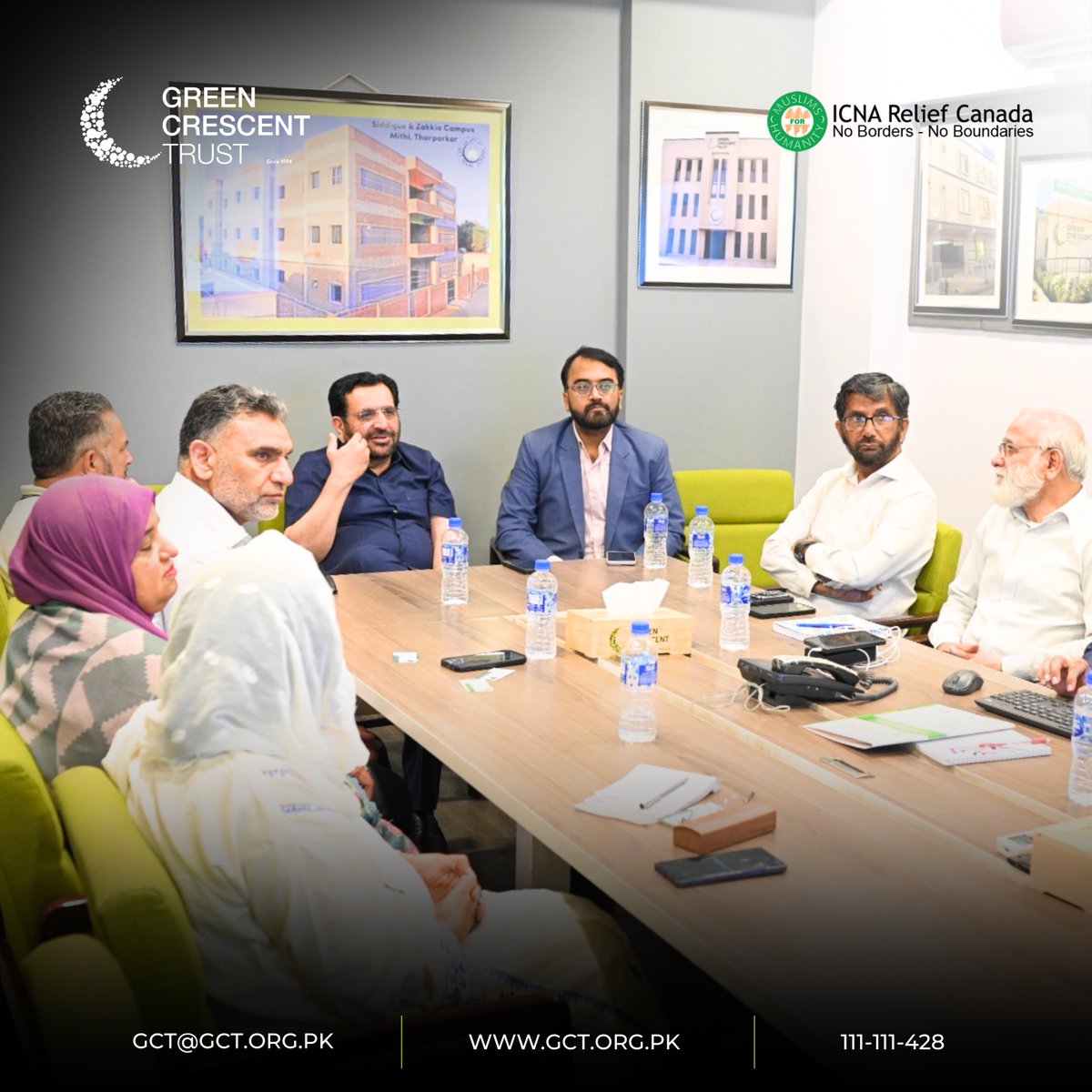 gctorg's tweet photo. Green Crescent Trust was honored to host the delegation from ICNA Relief Canada.
We were grateful for the opportunity to welcome our guests to one of our GCT Hilal Schools, followed by a visit to our head office. https://t.co/dTccpmSwvm