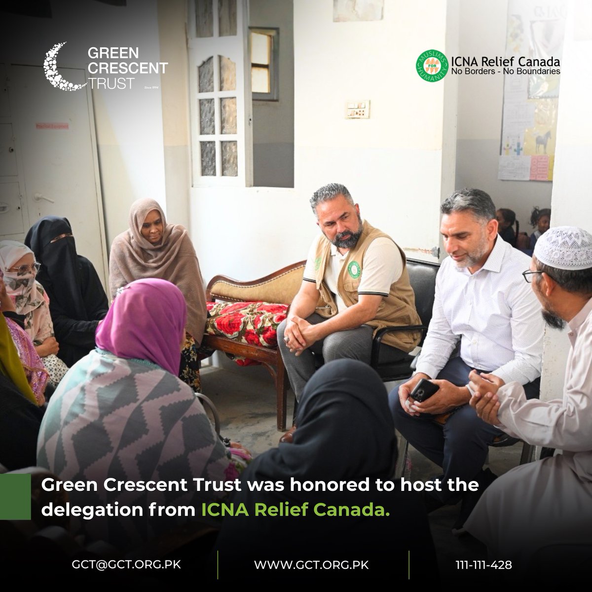 gctorg's tweet photo. Green Crescent Trust was honored to host the delegation from ICNA Relief Canada.
We were grateful for the opportunity to welcome our guests to one of our GCT Hilal Schools, followed by a visit to our head office. https://t.co/dTccpmSwvm