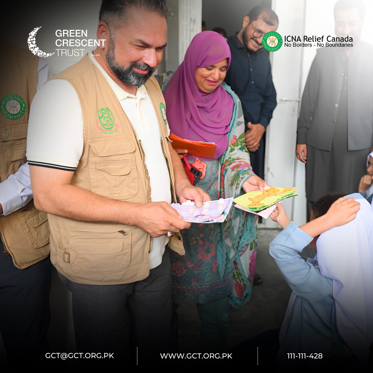 gctorg's tweet photo. Green Crescent Trust was honored to host the delegation from ICNA Relief Canada.
We were grateful for the opportunity to welcome our guests to one of our GCT Hilal Schools, followed by a visit to our head office. https://t.co/dTccpmSwvm
