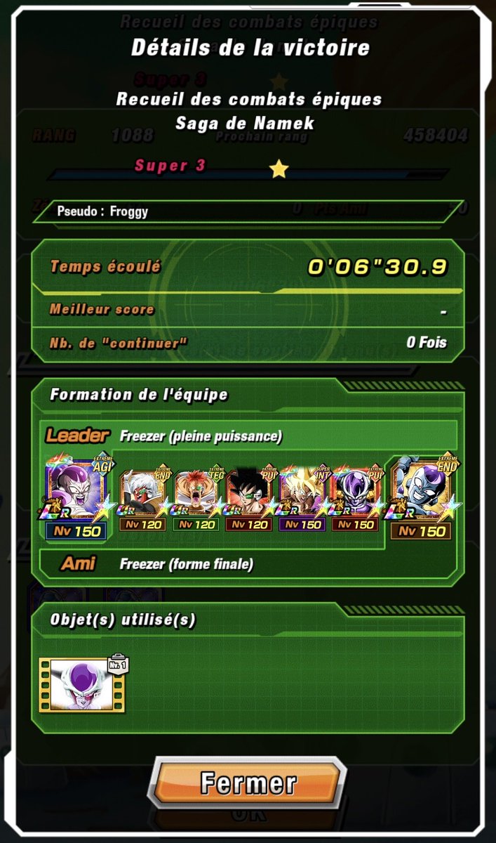 satchfroggy's tweet photo. ✨ Mes teams pour le recueil de combats épiques niveau Saga Namek

➡️ 6 persos Saga Namek
➡️ Battre Nail, Piccolo, Goku, 4 boss (team Boss GT)
➡️ Battre Dodria, Team Ginyu, Freezer (team Divin)
➡️ Battre Vegeta (team Divin, deux Ghosts pour passer by-pass le début)

#dokkanbattle https://t.co/41oEspRwRa