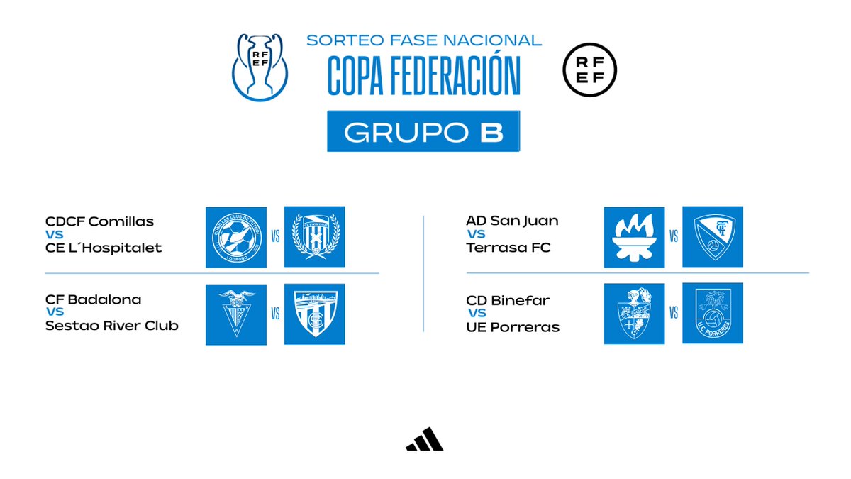 rfef's tweet photo. ⚽️ Estos son todos los enfrentamientos de los dieciseisavos de final de la #CopaFederación. 

🤗 ¿Preparados?

ℹ️ https://t.co/MKRKkwOpb8 https://t.co/Ba6iYiJSgS
