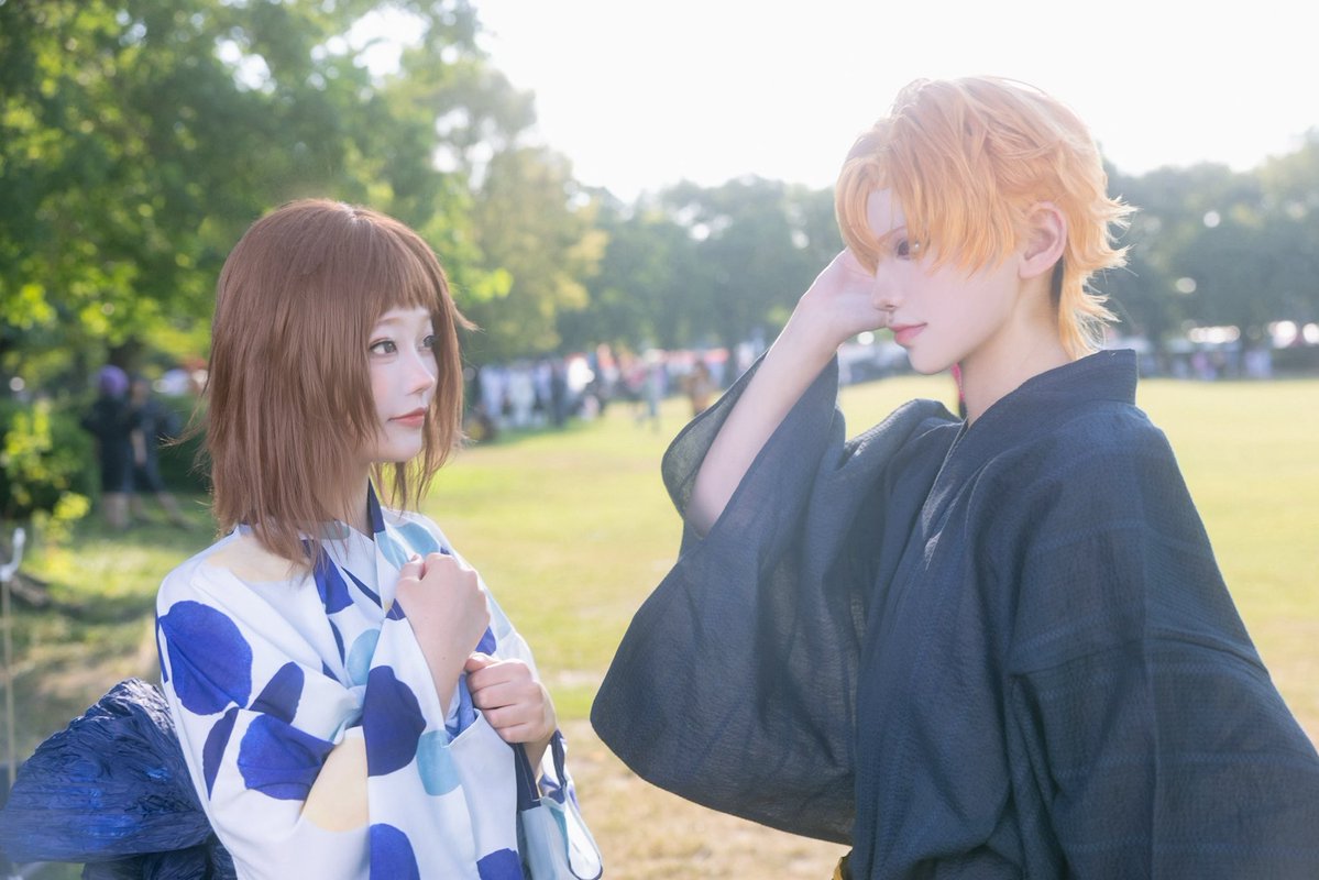 natsu_me_00's tweet photo. cos.HoneyWorks

　　　　　　　　　　「やぁ、こんにちは」
　　「 こんにちは 」
　
 #アコスタ万博夏まつり https://t.co/Gt9lydiRGW