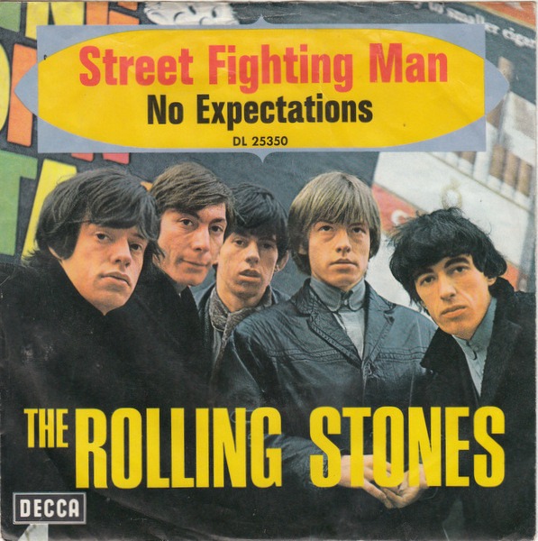 60sPsychJukebox's tweet photo. August 31st 1968 - Decca Records releases what has been called The Rolling #Stones most #political song, "Street Fighting Man". The number was written after Mick Jagger attended a March, 1968 anti-war rally at London's US embassy, during which, mounted #police attempted to control a crowd of 25,000. The single proved to be very popular, but was kept out of the US Top 40 (reaching #48) because many #radio stations refused to play it based on what were perceived as subversive lyrics.