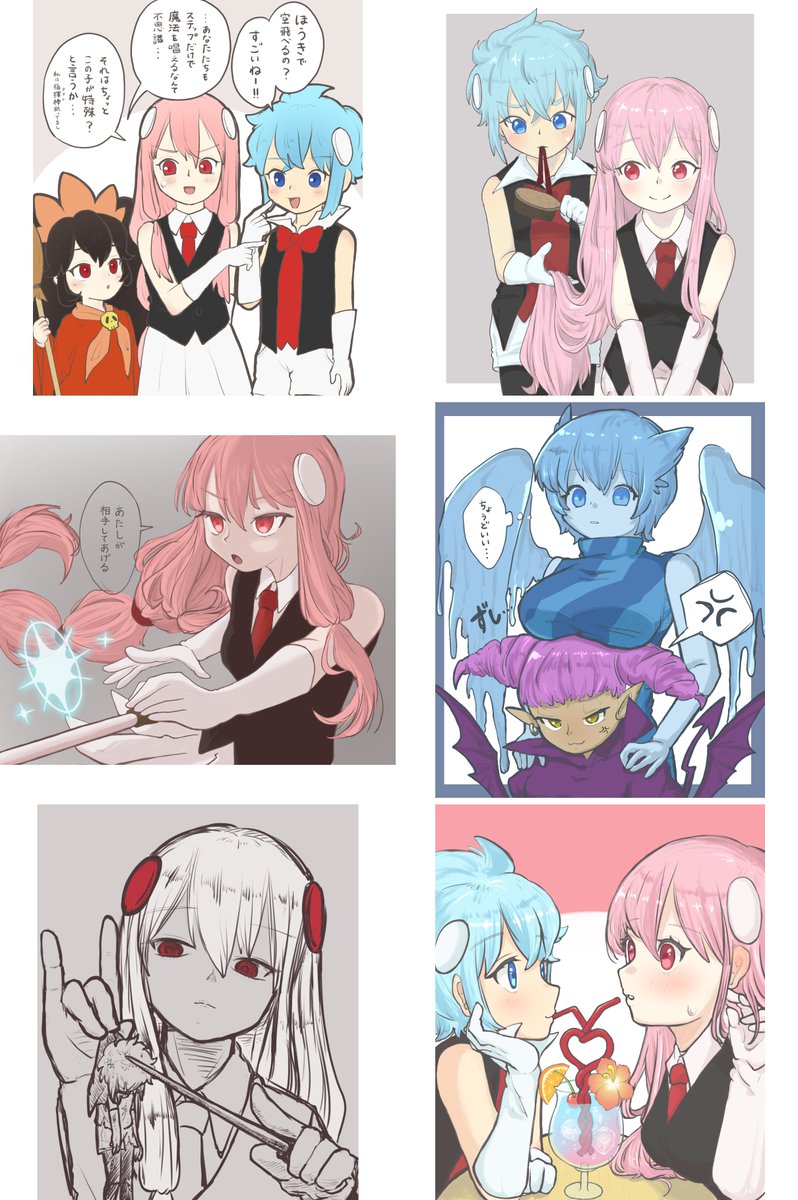 poyomiho9's tweet photo. #今月描いた絵を晒そうㅤ 
らくがきとか漫画が多くてまとめづらかったので特にお気に入りのイラストを数枚まとめ https://t.co/j2KGkksRPV