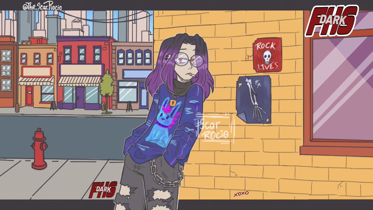 TheScarRocio931's tweet photo. [ #FHSDARK / Rock and Roll ]

" Esa cámara es una Canonet G-III QL17  año 1972" 
Fotografía de Freddy 💙
------------- 
 espero que les guste ⭐🐸💜

Muchas gracias a: @UrranejoEnan por el lineart de Bonnie 🥰

#fhs #fnafhs #fhsau #fnafhsbonnie https://t.co/EcFzlpCiR0