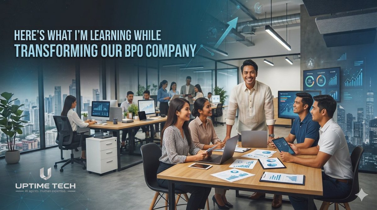uptimetechbpo's tweet photo. Check out my latest article: Here&amp;#39;s What I&amp;#39;m Learning While Transforming Our BPO Company https://t.co/yb1rm8GGFZ via @LinkedIn https://t.co/MyZnQxQv7f