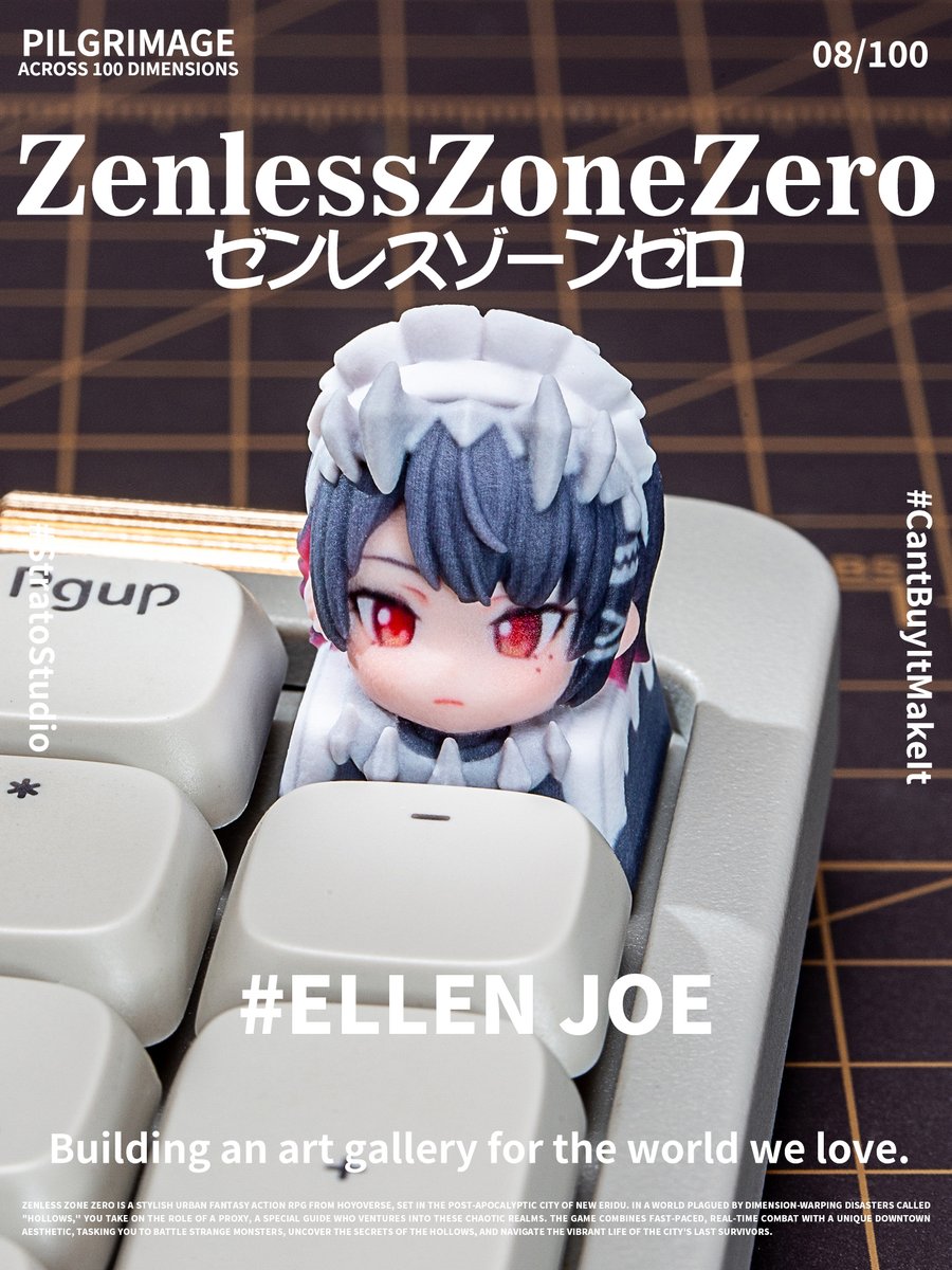 StratoStudioEN's tweet photo. [Keycap Pilgrimage] 008 / Zenless Zone Zero
My 8th love letter goes to the neon-lit streets of New Eridu. ⚡️
"Welcome to Random Play. Proxy, ready for commission?"
(Fan-made)
#StratoStudio #KeycapPilgrimage #ZenlessZoneZero #ZZZero #artisankeycap https://t.co/sz6iZnqS9l