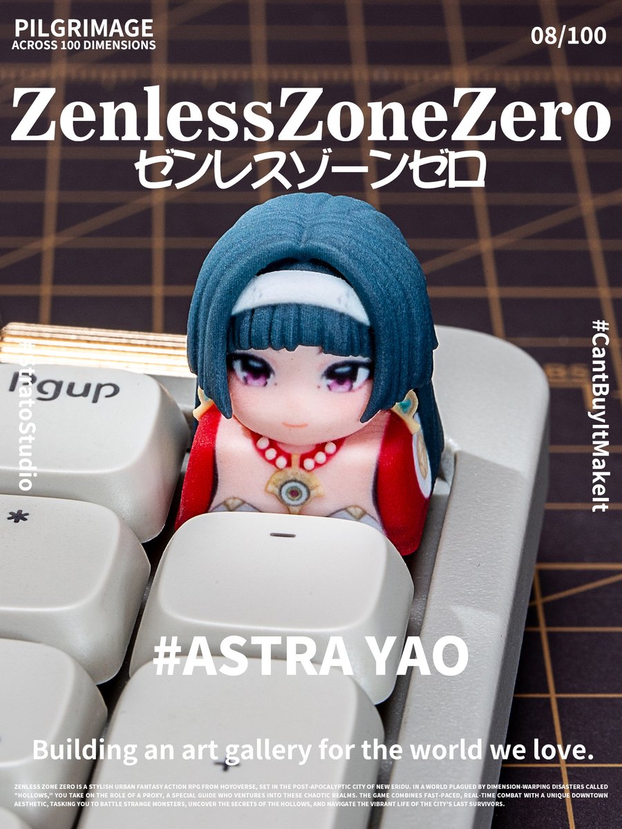 StratoStudioEN's tweet photo. [Keycap Pilgrimage] 008 / Zenless Zone Zero
My 8th love letter goes to the neon-lit streets of New Eridu. ⚡️
"Welcome to Random Play. Proxy, ready for commission?"
(Fan-made)
#StratoStudio #KeycapPilgrimage #ZenlessZoneZero #ZZZero #artisankeycap https://t.co/sz6iZnqS9l