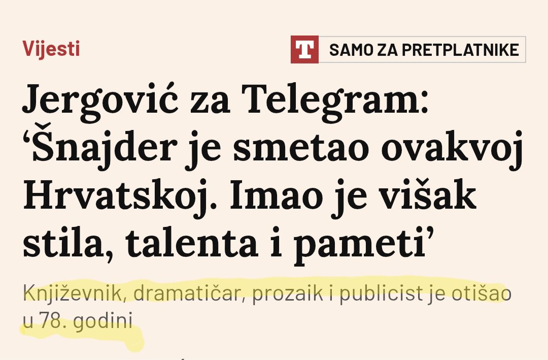 JasnaD284667's tweet photo. Slobodan Šnajder🕯💔 https://t.co/cg4KSbc0xr