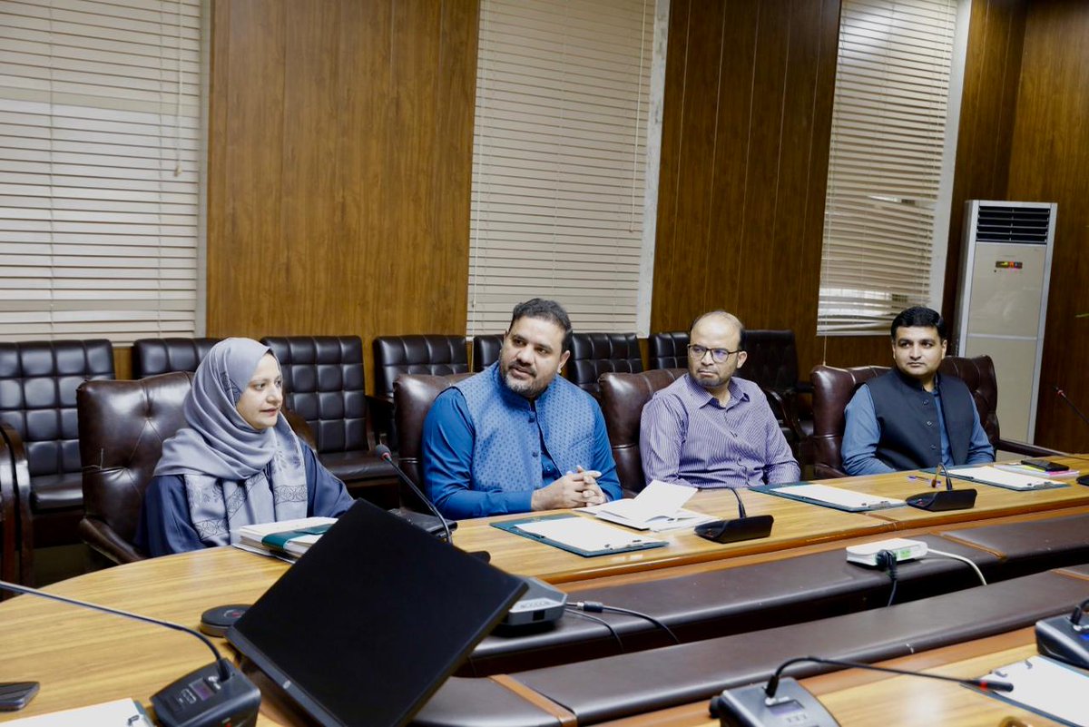 PECTAAOfficial's tweet photo. An introductory meeting with the newly appointed Directors of PECTAA was held today. The Directors were welcomed to the Authority and briefed on PECTAA’s mandate, key priorities and ongoing initiatives, with emphasis on coordinated efforts to strengthen education reform across Punjab.
