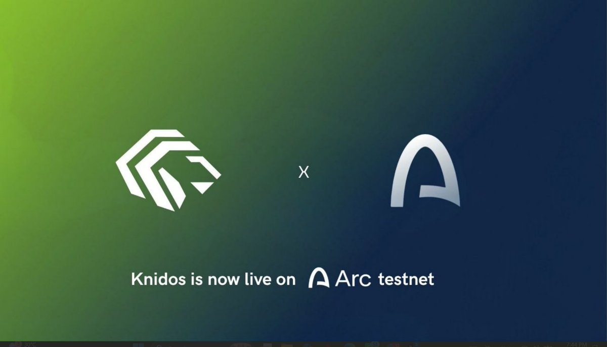 Marshaelj's tweet photo. Knidos Update 

Knidos is now live on Arc Testnet! 

We've been building Knidos, an AI-native onchain asset manager, and our vault is now live on arc Testnet. https://t.co/KBr1x5QyYL